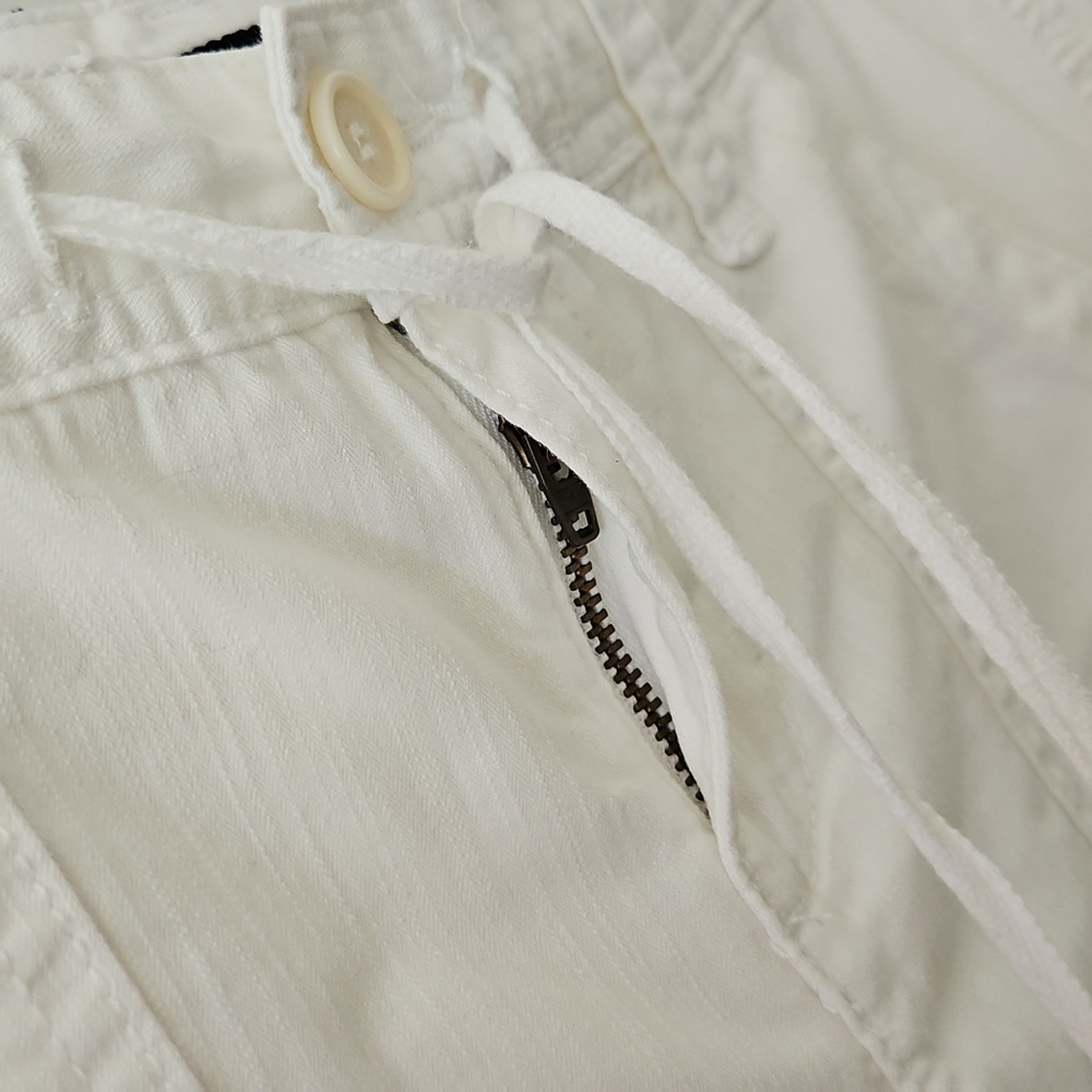 Tommy Hilfigerā White Cotton Bermuda Shorts Nautical Beach Size 10 - Picture 5 of 13